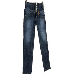 walery womens jeans Made In Brazil High Rise Rhinestone Accent 26 Waist 36 Leng